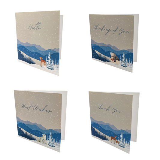 Winter Greetings Cards - Pack of 6 - Ethical Supplies