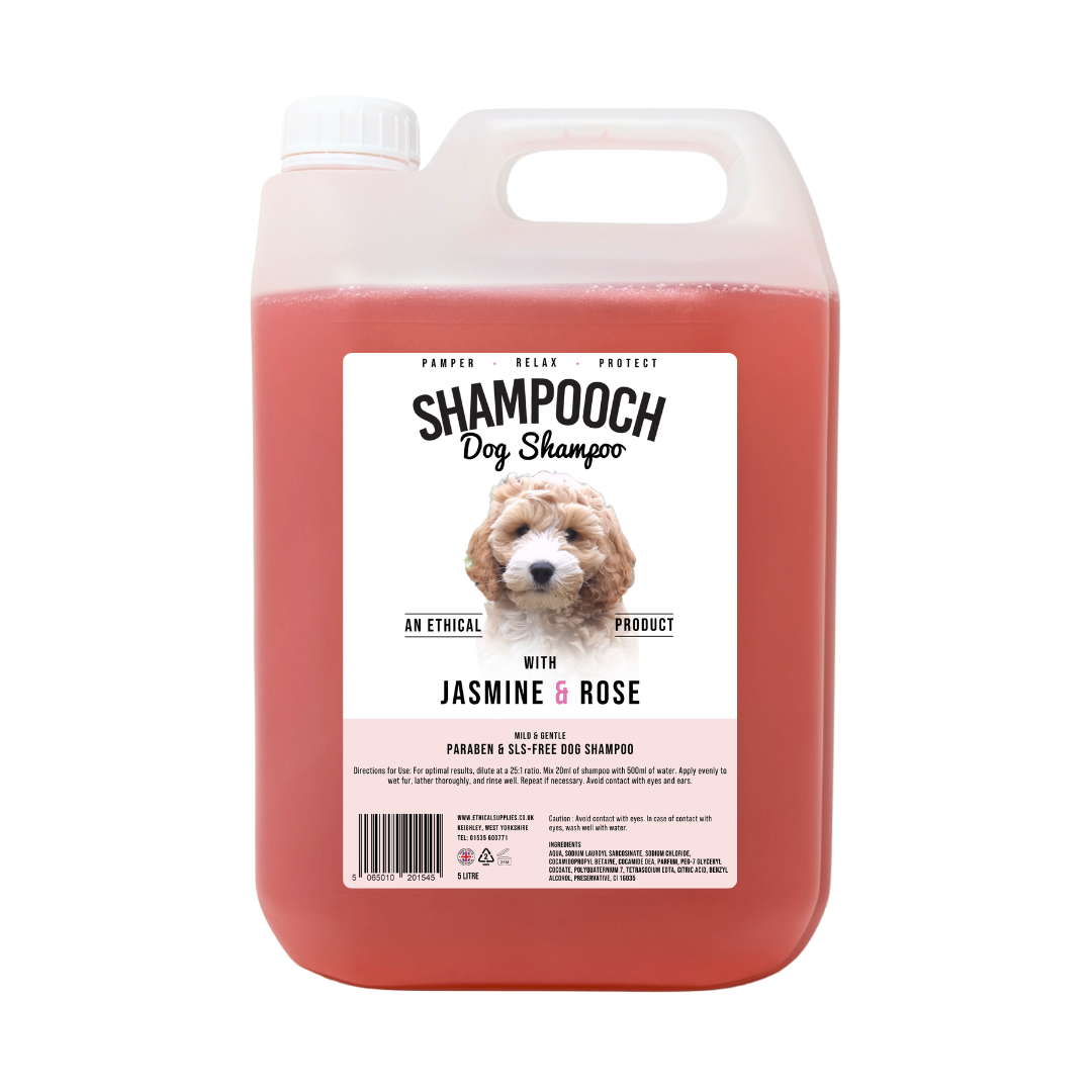 Jasmine & Rose Dog Shampoo - Paraben & SLS-Free- 5 Litre