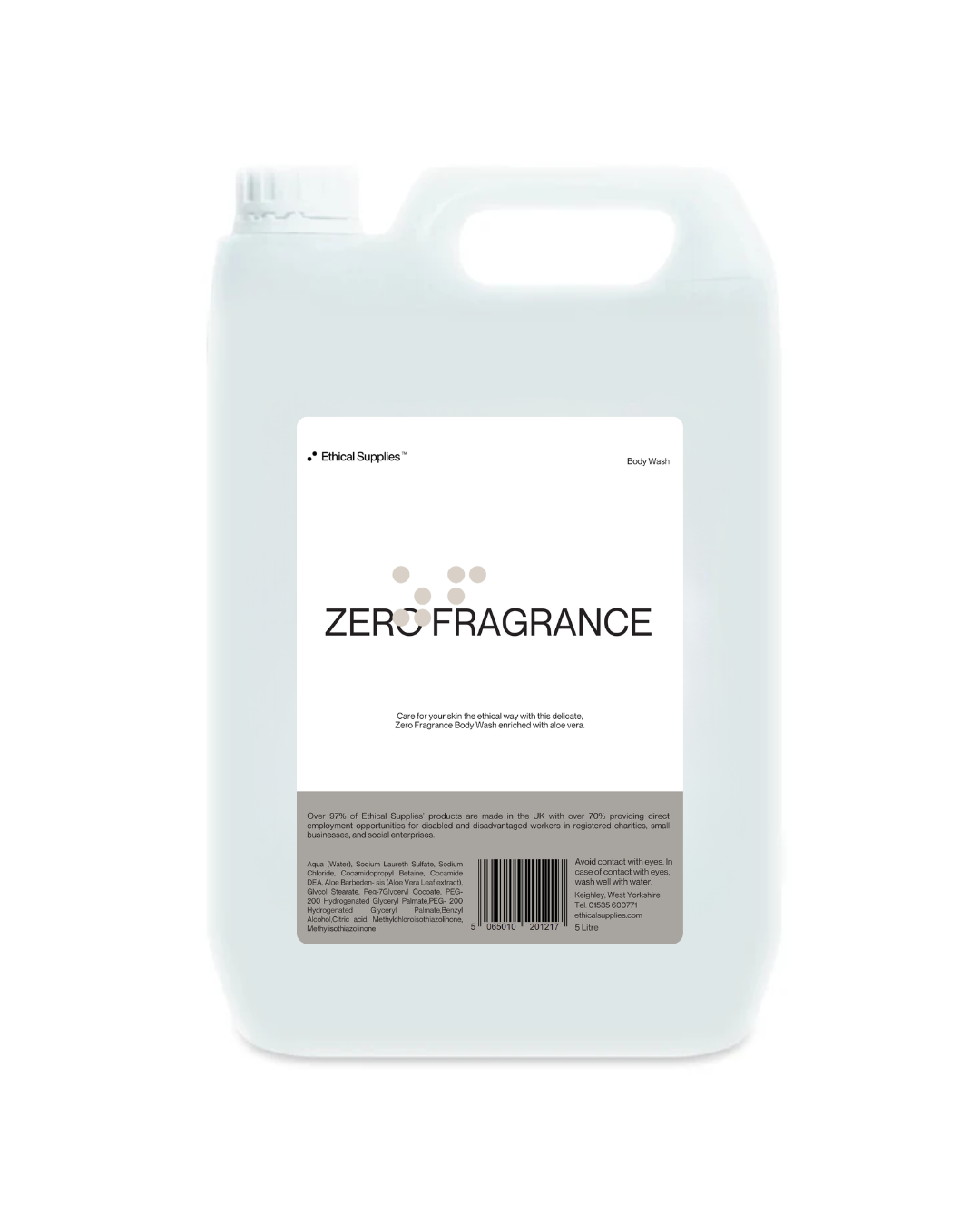 Zero Fragrance Body Wash 5 Litre