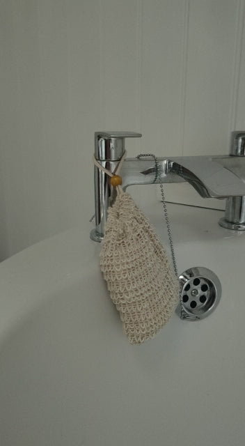 Luxury Soap in Natural Sisal Mesh Drawstring Bag